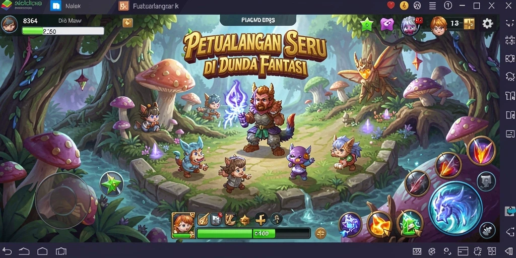 Screenshot 8364 yang menampilkan momen aksi mendebarkan dalam petualangan.