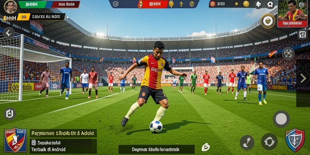 Tampilan gameplay mencengangkan dari game sepak bola 8HHH.