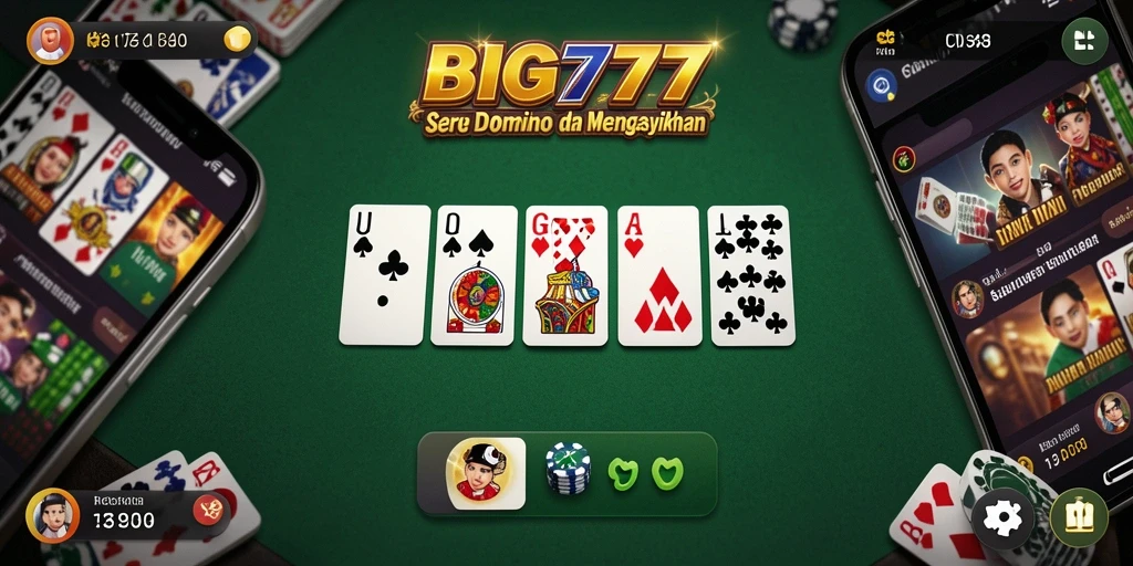 Screenshot gameplay menarik dari BIG777 menunjukkan momen seru bermain domino.