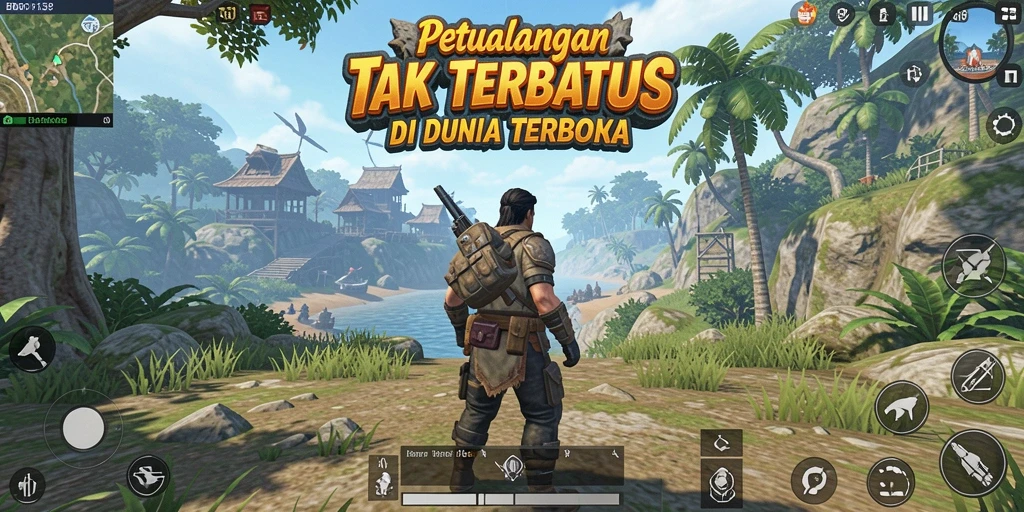 Gameplay BRO138 menampilkan petualangan di dunia terbuka yang luas.