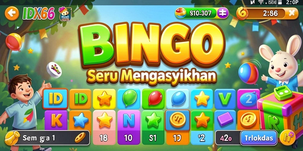 Tangkapan layar gameplay Bingo IDX66 yang penuh kegembiraan.