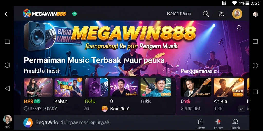 Gameplay seru di MEGAWIN888 dengan berbagai tantangan musik.
