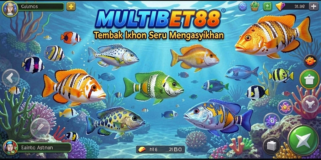 Tampilan gameplay seru Tembak Ikan di MULTIBET88.
