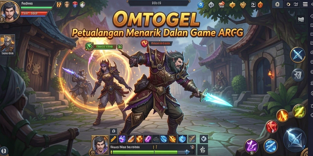 Screenshot gameplay OMTOGEL menunjukkan aksi pertempuran yang seru.