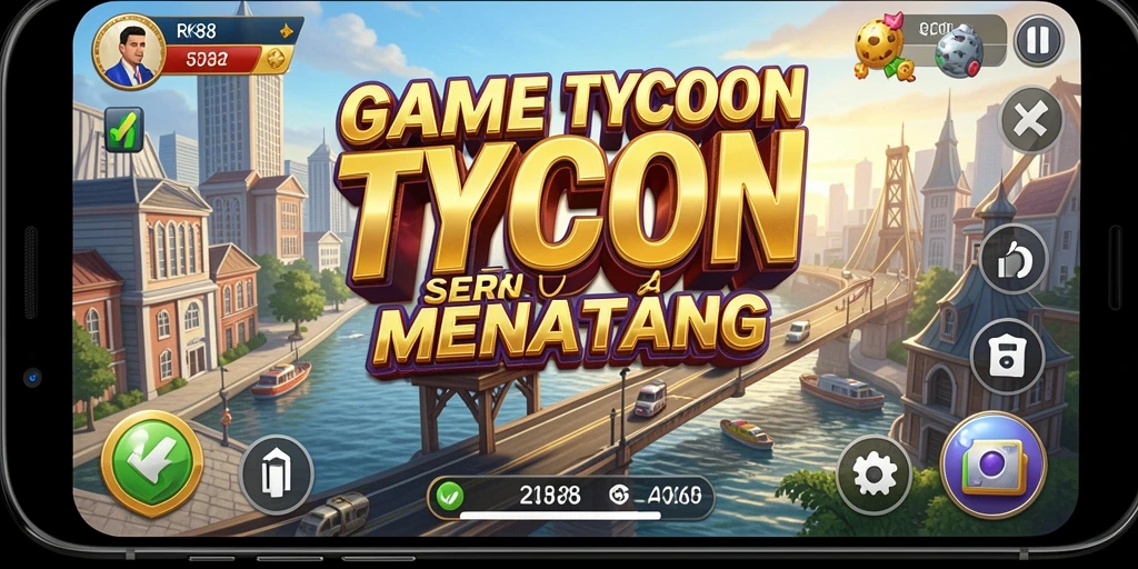 Screenshot gameplay RK88 menampilkan pengalaman bermain Tycoon yang seru.