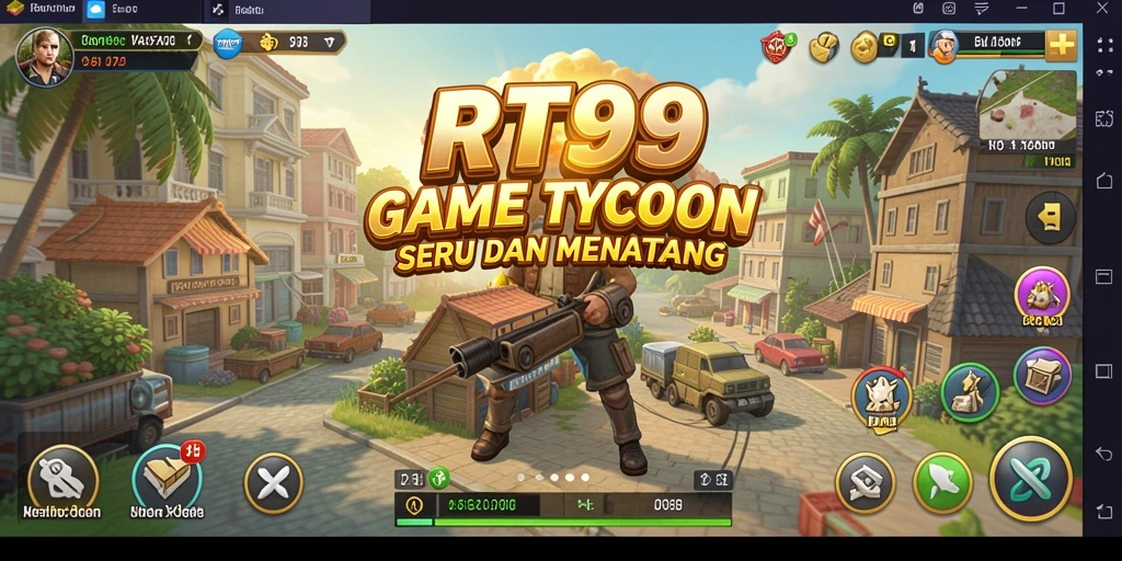 Gameplay seru dalam RT99 dengan manajemen bisnis yang mendalam.