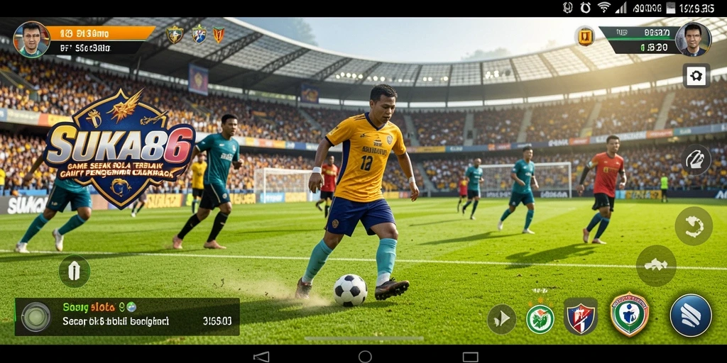 Tampilan menakjubkan dari gameplay sepak bola di SUKA86.